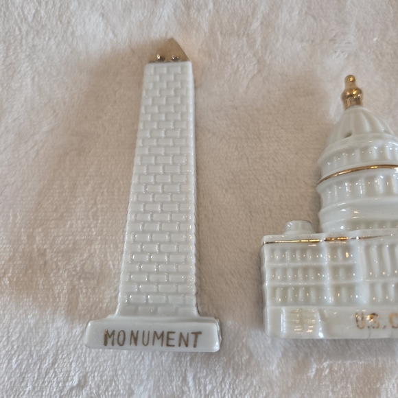 Decorative Salt & Pepper Shakers Of The White House And Washington Monument DC - Picture 7 of 14